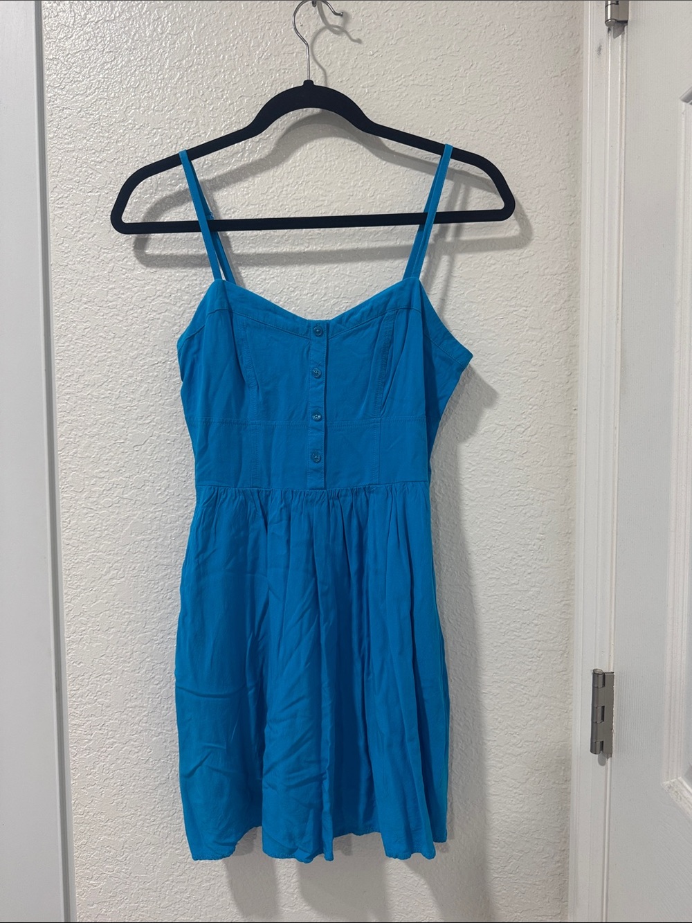 Express Bright Blue Spaghetti-Strap Mini Dress